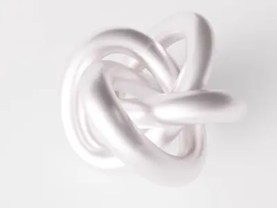 Super Torus Knot Sculpture Low-poly 3D model