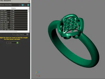 Rings for Women Womens Rings Stone Ring Ready STL 3DM Models  3D print model 21