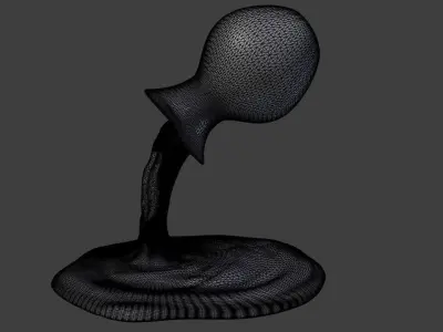 A pitcher from which water flows 3D print model