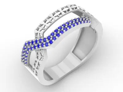 Jewelry Diamond Ring Model RG51 Free 3D print model