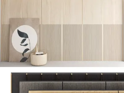 Decorative wall panel set 20 3D model