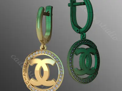 Earrings bi27 3D print model