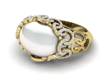 Women ring 3dm Render details 3D print model