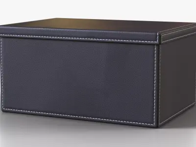 Box Storage Leather Small Low-poly 3D model