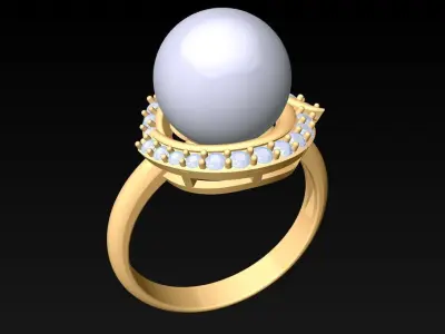 Pearl Ring - Womens Rings  - N822408 3D print model