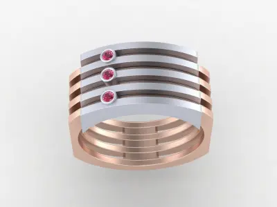Unisex ring for men and women with stylish design  3D print model