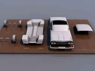 Chevy Impala SS Coupe 1962 3D print model