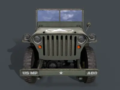 Willys MB Low-poly 3D model