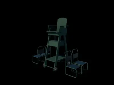 Tennis Umpire Chair 3D model