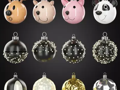 Baubles collection 01 3D model