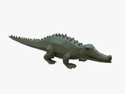Crocodile low poly Low-poly 3D model