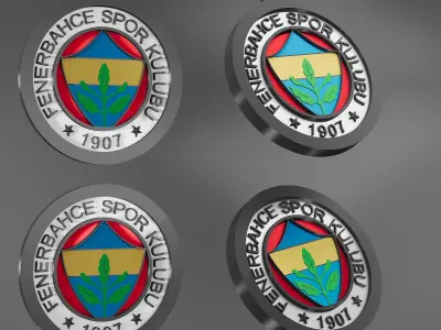 Fenerbahce Football club logo 3D print model