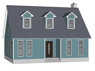Colonial House 02 -Archimple LLC 3D model