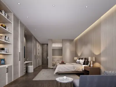bedroom bathroom 3D model