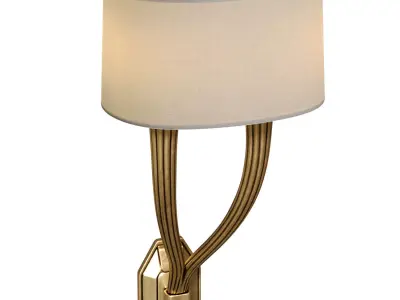 Ruhlmann Art Deco Double Copper Wall Sconce lamp 3D model