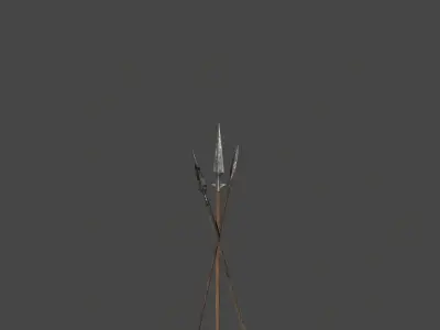 Medieval Spears Free low-poly 3D model