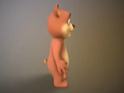 cartoon teddy bear Low-poly 3D model