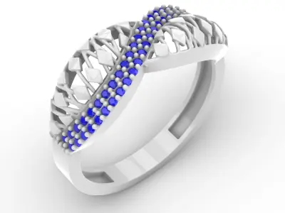 Jewelry Diamond Ring Model RG29 Free 3D print model