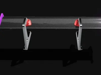 RC CAR DRIFT 1-10 GT REAR WING SPOILER 3D print model