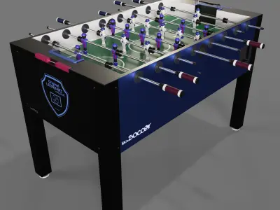 LEONHART soccer table Real Madrid vs FC barcelona Low-poly 3D model