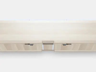 BESTA TV bench with doors 26 3D model