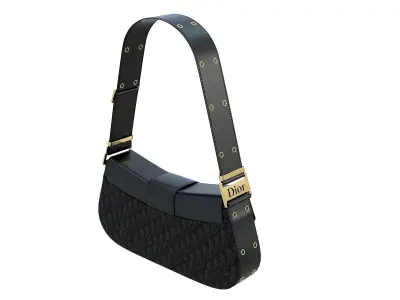 Dior Street Chic Bag Black Print 3D model