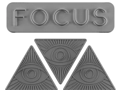 Third Eye Focus Neon Signs 3D model
