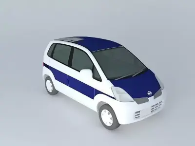 2001 Nissan Moco Suzuki MR Wagon, solar electric conversion Free 3D model