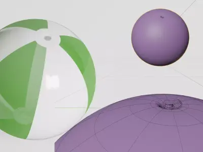 7 Beach Ball Collection Low-poly 3D model