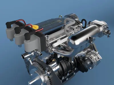 engine john deere gator 3D model