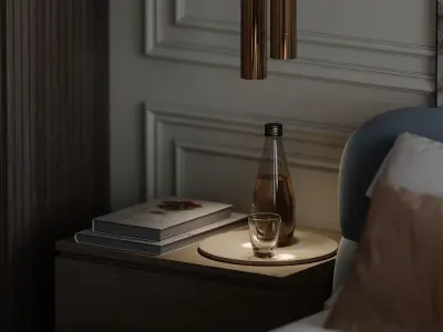 Luxury Modern Bedroom Interior Scene  3ds Max  Corona 11 3D model