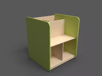 MaxiBacUp With Bench Green Low-poly 3D model