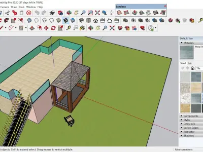 house computer screen showing design of 3D model