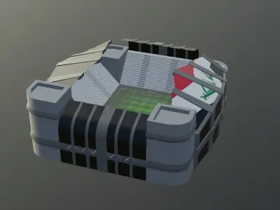 Football Stadium - Iraq Low-poly 3D model