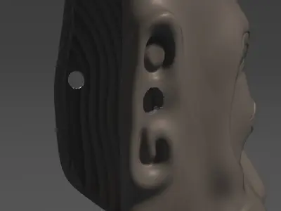 Soru mokey japanese mask 3D print model