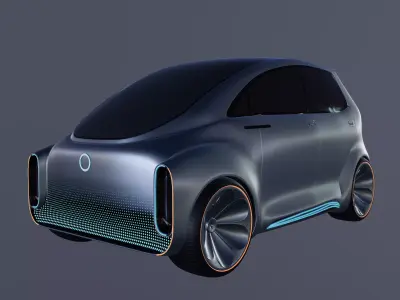 Hatchback Electric Car 3D model