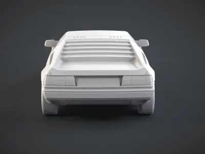 Retro Sports Car 3D print model