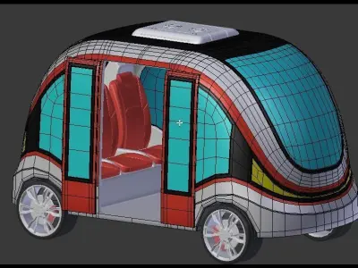 Smart minibuses 3D Model Pack