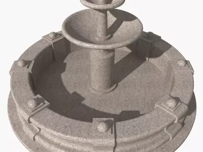 Granite fountain 3D model
