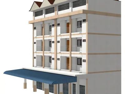 Townhouse apartment building 3D model