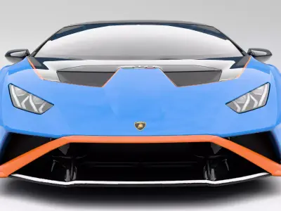 Lamborghini Huracan STO Low-poly 3D model