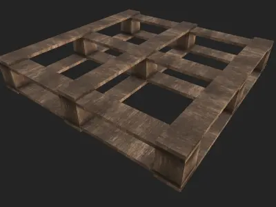pallet wooden Low-poly 3D model