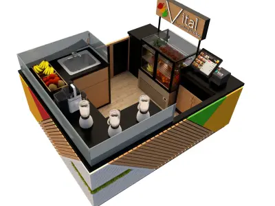 KIOSK FRESH JUICE VITAL 3D model