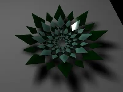 islamic geometry flower Free low-poly 3D model