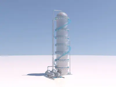 Refinery Distillation Column 04 3D model