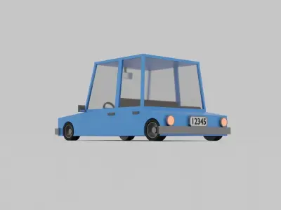 basic lowpoly car Free low-poly 3D model