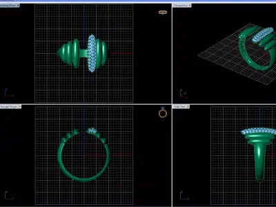 Charming ring resembling gold breath 3D print model