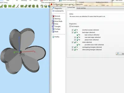 Clover earrings large model with diamonds 3D print model
