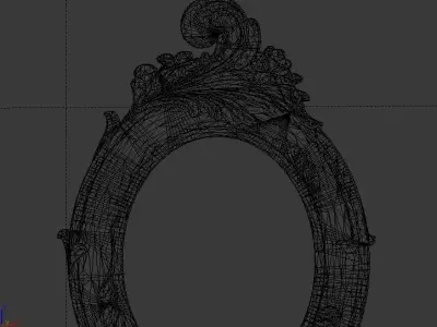 Frame mirror 3D model 06 3D print model