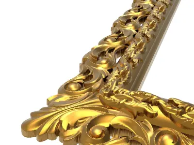 carved frame 3D model 41